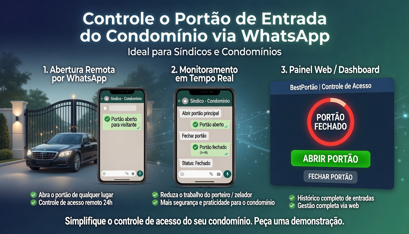 Controle do portão via WhatsApp